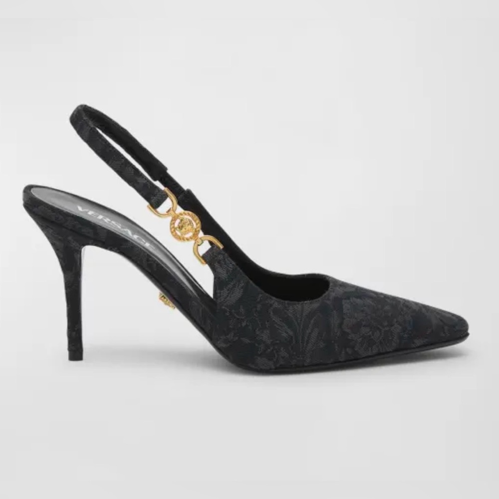 Versace Medusa '95 Jacquard Slingback Pumps